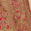 Rich Red Aari Embroidered Bridal Lehenga